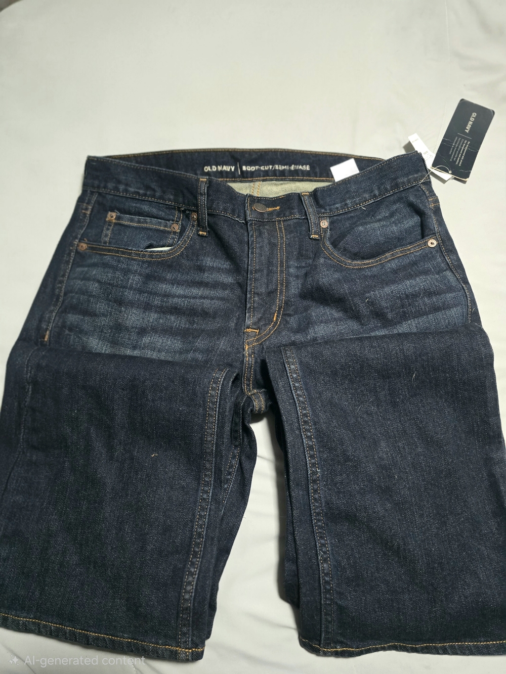 NWT Old Navy Men's Boot Cut Jeans Dark Wash Stretch Size 32